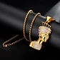 Collar Faraón Egipcio Color Oro Acero Inoxidable Para Hombre - Miniatura 6