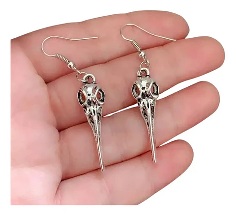Aretes Pendientes Vikingos Cuervosceltas Color Plata Mujer