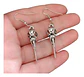 Aretes Pendientes Vikingos Cuervosceltas Color Plata Mujer - Miniatura 1