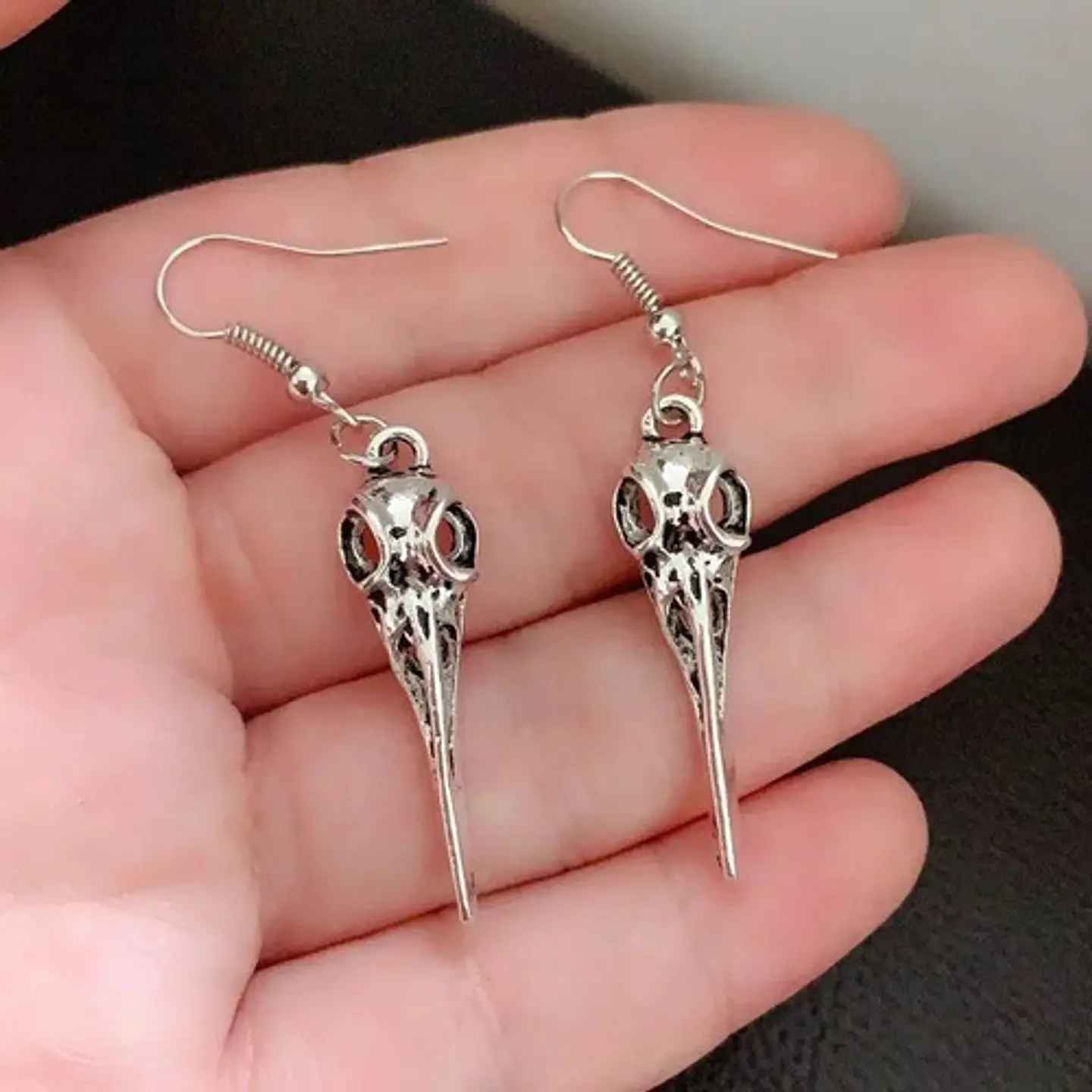 Aretes Pendientes Vikingos Cuervosceltas Color Plata Mujer 2