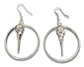 Aretes Pendientes Vikingos Cuervosceltas Color Plata Mujer - Miniatura 3