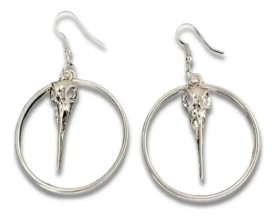 Aretes Pendientes Vikingos Cuervosceltas Color Plata Mujer 3