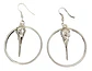 Aretes Pendientes Vikingos Cuervosceltas Color Plata Mujer - Miniatura 4