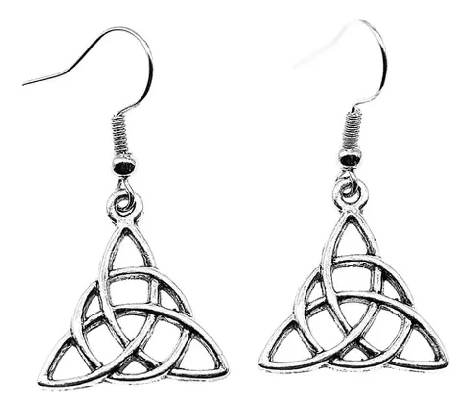 Aretes Pendientes Vikingos Cuervosceltas Color Plata Mujer 5
