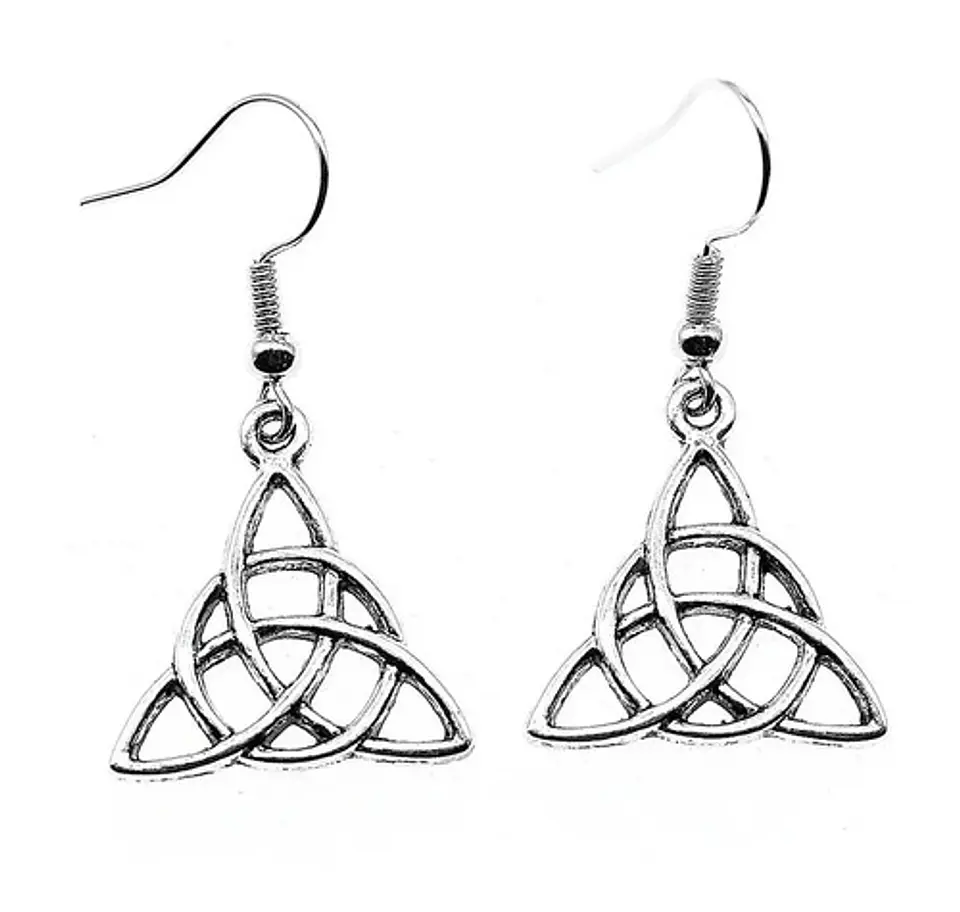 Aretes Pendientes Vikingos Cuervosceltas Color Plata Mujer 6