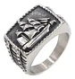 Anillo Marino Barco Mar Color Plata Acero Inoxidable Hombre - Miniatura 1