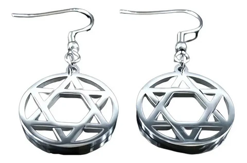 Aretes Estrella Cráneo Cuchilla Pluma Acero Inoxidable Mujer