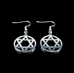 Aretes Estrella Cráneo Cuchilla Pluma Acero Inoxidable Mujer - Miniatura 2