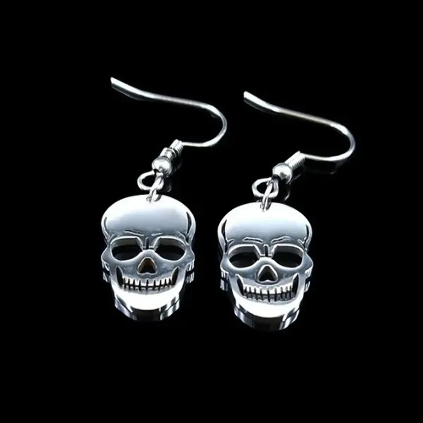Aretes Estrella Cráneo Cuchilla Pluma Acero Inoxidable Mujer 3