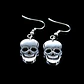 Aretes Estrella Cráneo Cuchilla Pluma Acero Inoxidable Mujer - Miniatura 3