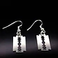 Aretes Estrella Cráneo Cuchilla Pluma Acero Inoxidable Mujer - Miniatura 4