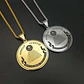 Collar Ojo Providencia Color Oro Acero Inoxidable Hombre - Miniatura 7