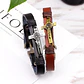 Pulsera Manilla Cruz Sello San Benito Cuero Ancla Hombre - Miniatura 3