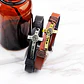 Pulsera Manilla Cruz Sello San Benito Cuero Ancla Hombre - Miniatura 4