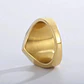 Anillo Hexagonal Clásico Color Oro Acero Inoxidable Hombre - Miniatura 6