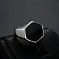 Anillo Hexagonal Clásico Color Oro Acero Inoxidable Hombre - Miniatura 10