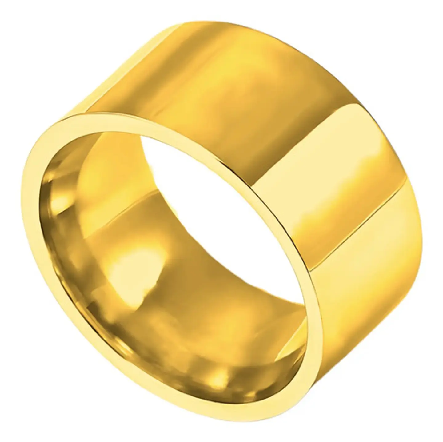 Anillo Argolla Clásico Color Oro Acero Inoxidable Hombre 8