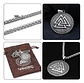 Collar Para Hombre Con Dije Vikingo Valknut Escudo Malla - Miniatura 2