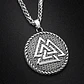 Collar Para Hombre Con Dije Vikingo Valknut Escudo Malla - Miniatura 6