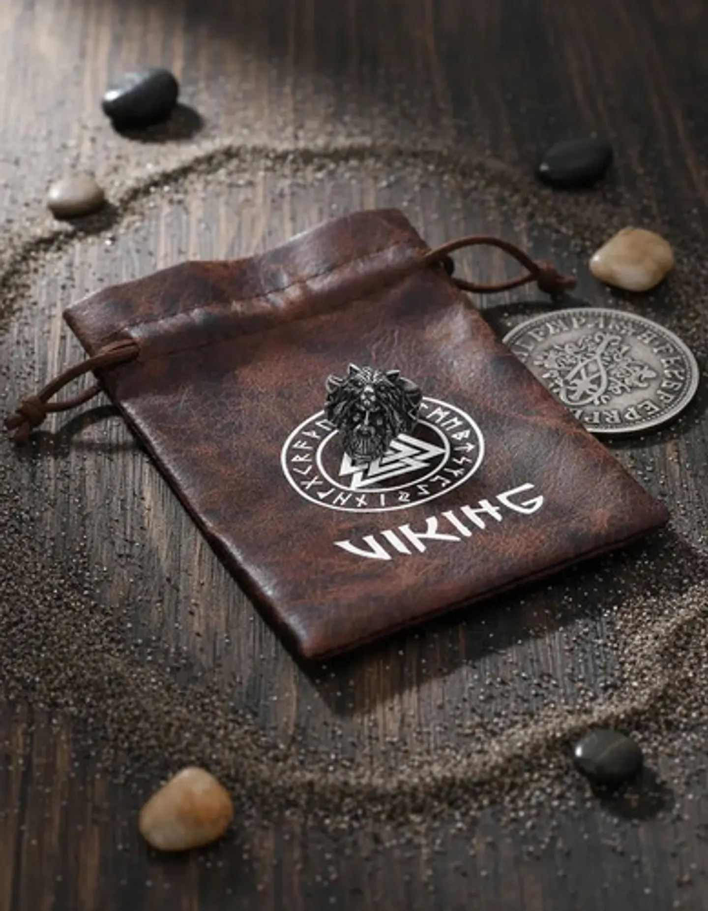 Anillo Vikingo Odin Lobo Color Plata Acero Inoxidable Hombre 4