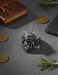 Anillo Vikingo Odin Lobo Color Plata Acero Inoxidable Hombre - Miniatura 5
