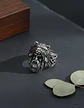 Anillo Vikingo Odin Lobo Color Plata Acero Inoxidable Hombre - Miniatura 8