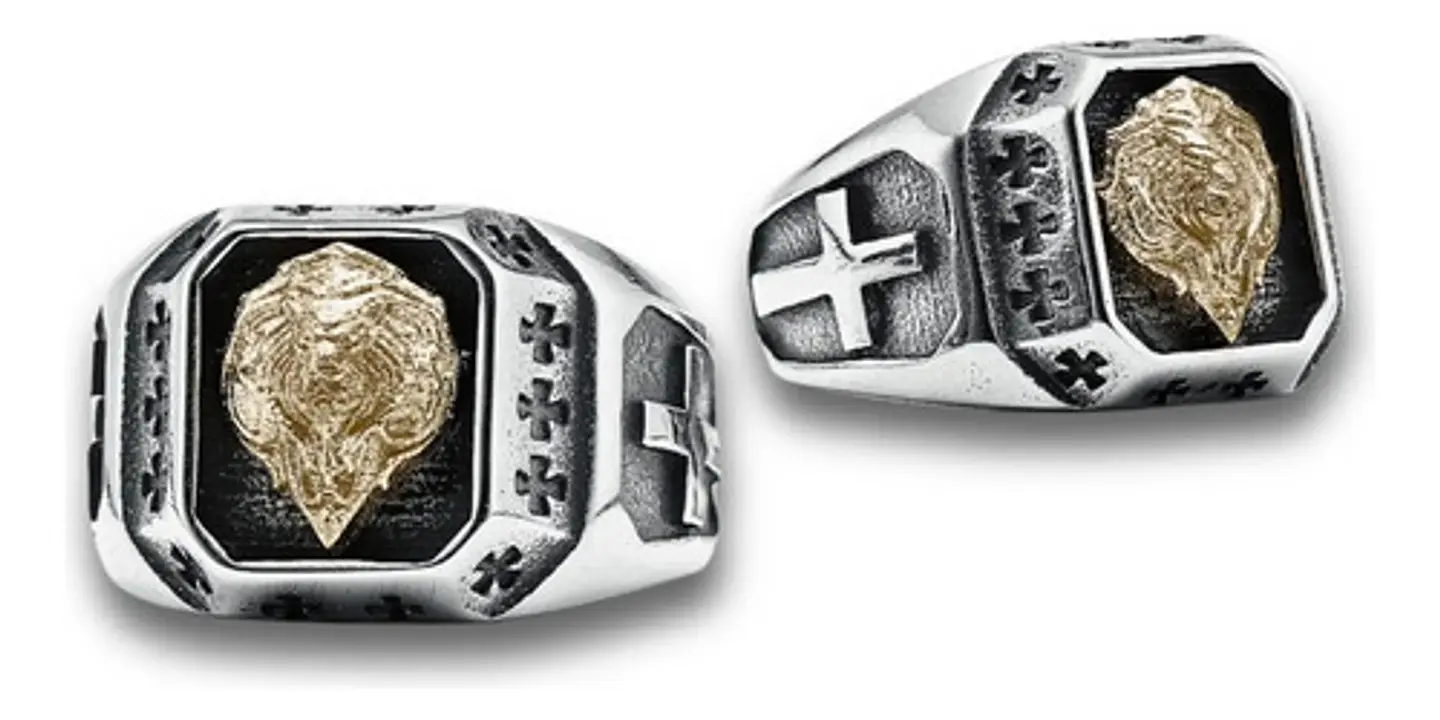 Anillo Cabeza Leon Color Plata Acero Inoxidable Para Hombre 4