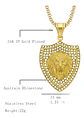 Collar Dije Escudo Leon Color Oro Acero Inoxidable Hombre - Miniatura 2