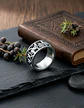 Anillo Vikingo Lobo Color Plata Acero Inoxidable Para Hombre - Miniatura 2