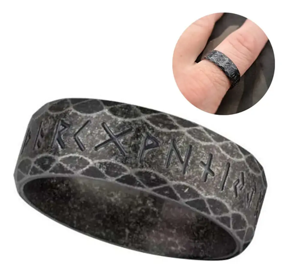 Anillo Clásico Vikingo Color Plata Acero Inoxidable Hombre 8