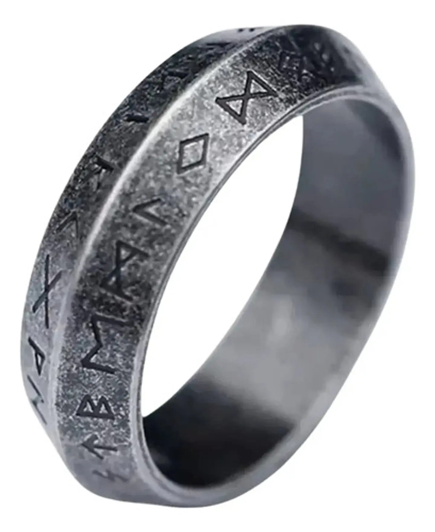 Anillo Clásico Vikingo Color Plata Acero Inoxidable Hombre 23