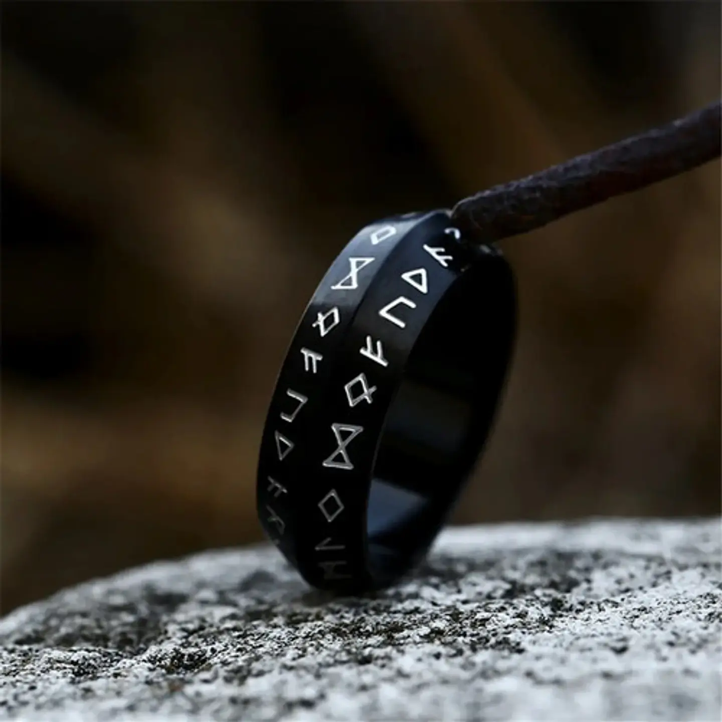 Anillo Clásico Vikingo Color Plata Acero Inoxidable Hombre 35