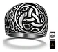  Anillo Vikingo Nudo Dragón Plateado Acero Inoxidable Hombre - Miniatura 1