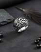  Anillo Vikingo Nudo Dragón Plateado Acero Inoxidable Hombre - Miniatura 8
