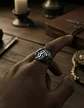  Anillo Vikingo Nudo Dragón Plateado Acero Inoxidable Hombre - Miniatura 9