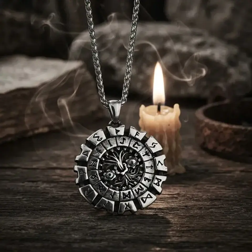 Collar Vikingo Acero Para Hombre Dije Yggdrasil Árbol Vida 7