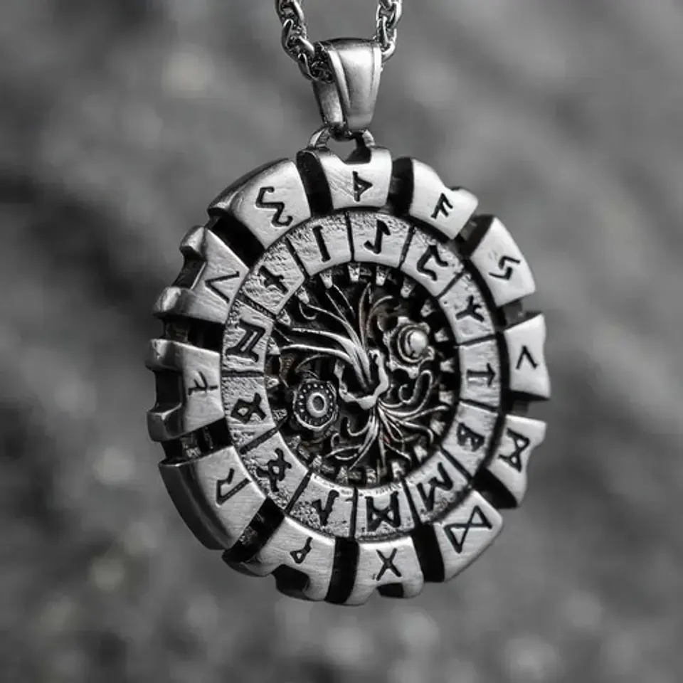 Collar Vikingo Acero Para Hombre Dije Yggdrasil Árbol Vida 10