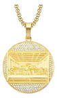 Collar Dije Última Cena Dorado Acero Inoxidable Para Hombre Dorado - Miniatura 1