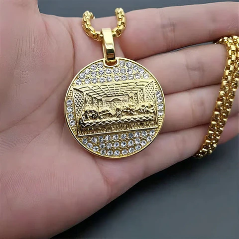 Collar Dije Última Cena Dorado Acero Inoxidable Para Hombre Dorado