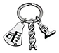 Llavero Médico Microscopio Adn Doctor Molecular Hombre Mujer - Miniatura 1