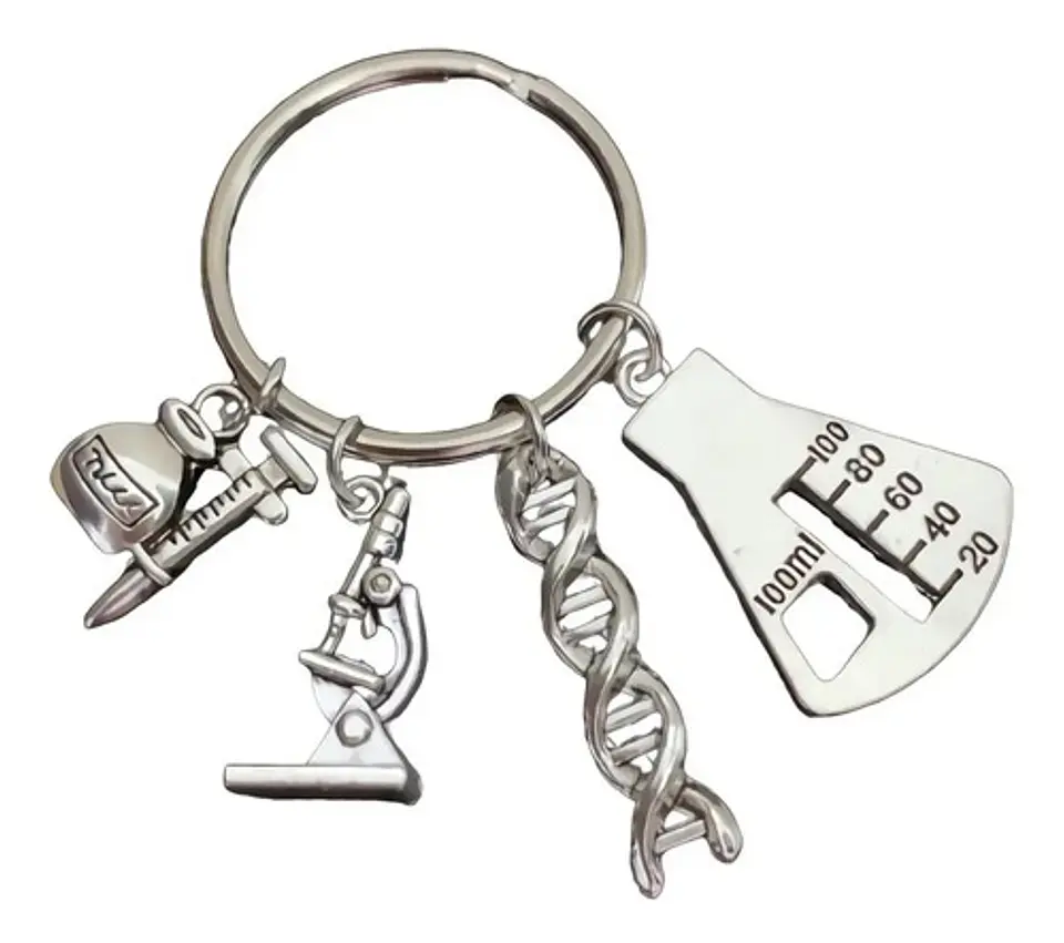 Llavero Médico Microscopio Adn Doctor Molecular Hombre Mujer 7