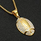 Collar Balon Futbol Americano Dorado Acero Inoxidable Hombre - Miniatura 6