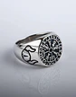 Anillo Para Hombres Vikingo Vegvisir Color Plata De Acero - Miniatura 2