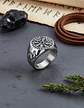 Anillo Para Hombres Vikingo Vegvisir Color Plata De Acero - Miniatura 3