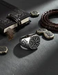 Anillo Para Hombres Vikingo Vegvisir Color Plata De Acero - Miniatura 4