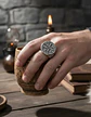 Anillo Para Hombres Vikingo Vegvisir Color Plata De Acero - Miniatura 6