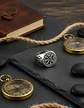 Anillo Para Hombres Vikingo Vegvisir Color Plata De Acero - Miniatura 7