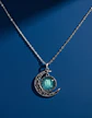 Collar Para Mujer Dije Cabujon Cristal Luna Signos Zodiacal - Miniatura 4