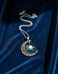 Collar Para Mujer Dije Cabujon Cristal Luna Signos Zodiacal - Miniatura 6