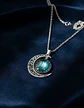 Collar Para Mujer Dije Cabujon Cristal Luna Signos Zodiacal - Miniatura 7